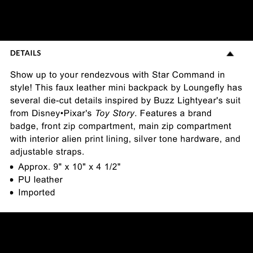 SOLD Disney Loungefly Buzz Lightyear Mini Backpack - Picture 6 of 9
